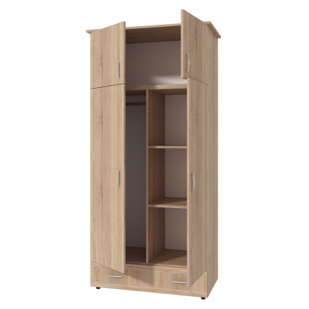 Dulap 2 Usi Soft, 95x51x203 cm, Sonoma [4]