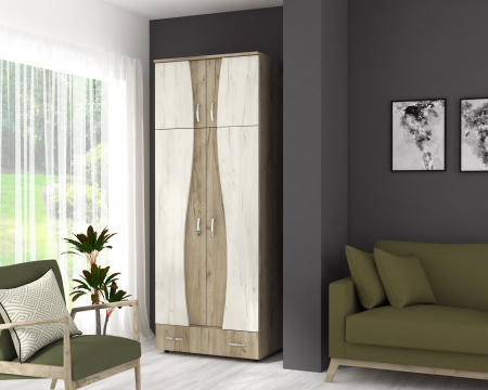 Dulapuri - Dulap 2Usi S Cu Despartitor, 90x50x198 cm, k002+k001