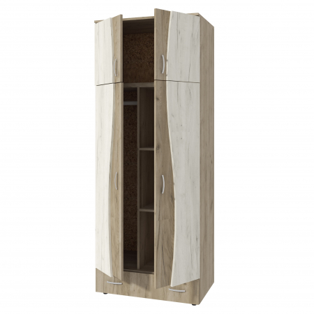 Dulap 2Usi S Cu Despartitor, 90x50x198 cm, k002+k001 [4]