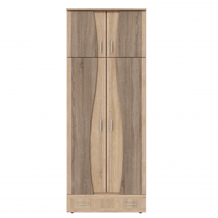 Dulap 2Usi S Cu Despartitor, 90x50x198 cm, Sonoma/Truffe [2]