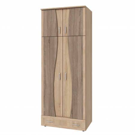 Dulap 2Usi S Cu Despartitor, 90x50x198 cm, Sonoma/Truffe [3]