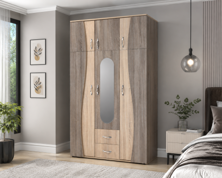 Dulap 3 Usi S Sonoma Truffe 120x50x198 cm