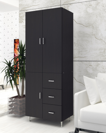 Dulapuri - Dulap 3Usi -3S , 70x35x180 cm, Wenge