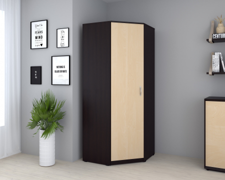 Dulapuri - Dulap 3Usi (pe colt) Ro Wenge+Mesteacan