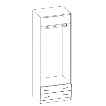 Dulap-4 ( 2U+2S ) Ro, 74x54x212 cm Cires [5]