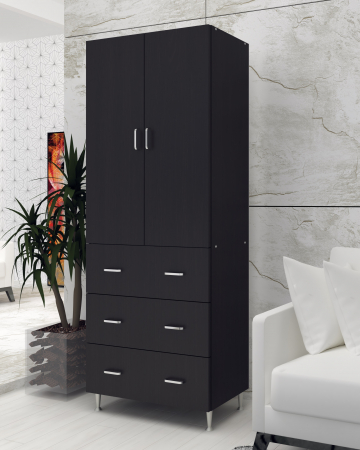 MOBILIER LIVING - Dulap 70x35x180 cm, 2Usi -3S Wenge