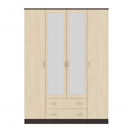 Dulap Garmonia 4U Wenge+Mesteacan 160x52x200 cm [1]