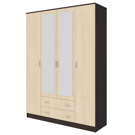Dulap Garmonia 4U Wenge+Mesteacan 160x52x200 cm [2]