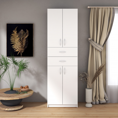 Dulapuri - Dulap KSC-11 Ro, 60x37x196 cm, Alb