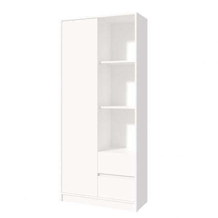 Dulap MP1 - 1U+2S, 80x33x180 cm, Alb [3]
