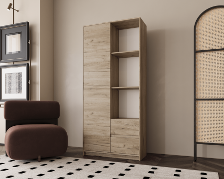 Dulap MP1 - 1U+2S, 80x33x180 cm, Stejar K002 [1]