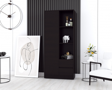 MOBILIER DORMITOR - Dulap MP1 - 1U+2S, 80x33x180 cm, Wenge