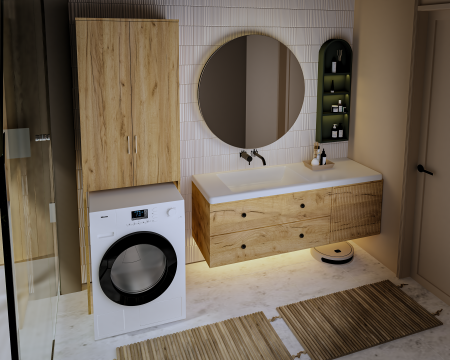 Dulap MS 2U Polite, 65x35x199cm, Stejar K003 [3]