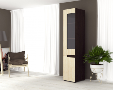 Dulapuri - Dulap STIL-24 ST, 40x46x195 cm Wenge+Mesteacan