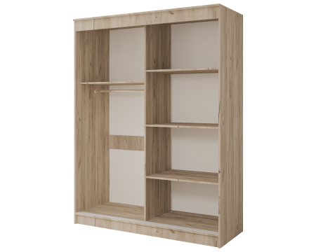 Dulap UC MP1, 150x60x200 cm, Stejar K002/Alb [6]