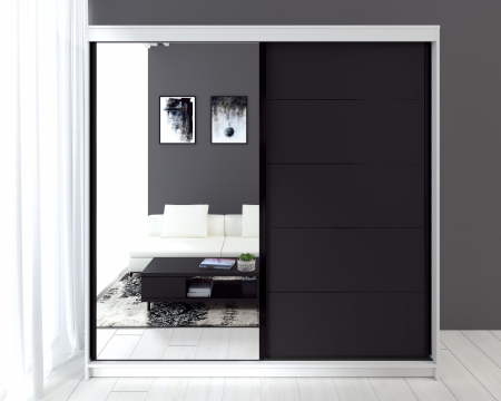 Dulapuri - Dulap UC MP3, 200x60x200 cm, Alb/Antracit