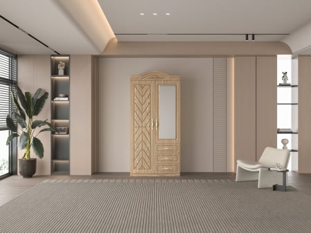MOBILIER DORMITOR - Dulap ZQW-009MDF - 2U/3S, 100x50x200 cm