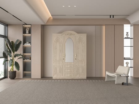 MOBILIER DORMITOR - Dulap ZQW-011MDF - 3U/3S, 150x50x200 cm