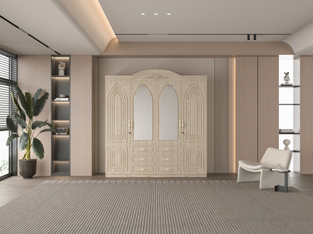 MOBILIER LIVING - Dulap ZQW-011MDF - 4U/6S, 200x50x200 cm