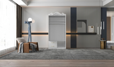 Dulap ZQW-032 MDF - 2U/2S, 100x50x200 cm, Alb [2]