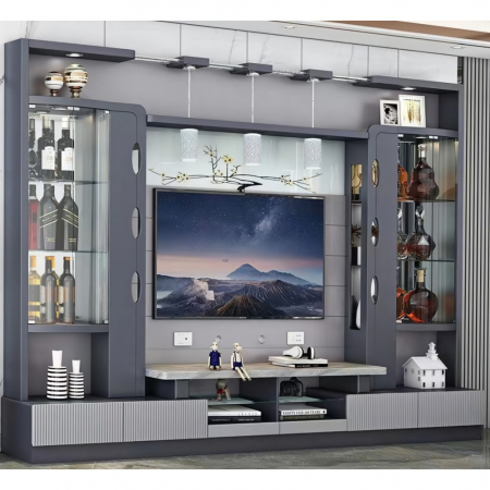 Seturi mobila living - Living 9906 MDF, 317x40x225cm