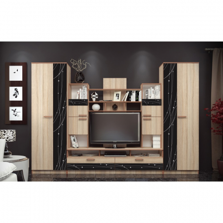 Living Set - Living Baghira Ro, 330x52x212 cm, Sonoma+Kasmir