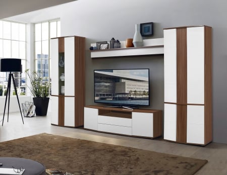 MOBILIER LIVING - Living Dona 1 Alb+Frasin Shimo 332x45x208 cm