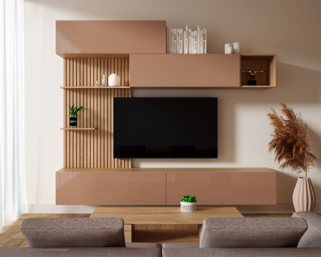 Living Set - Living Evora Acril Cappuccino 240x34x218cm