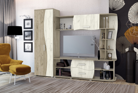 Living Set - Living Kapri Ro Stejar K002+K001 225x45x192 cm