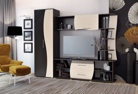 Living Set - Living Kapri Ro Wenge+Mesteacan 225x45x192 cm
