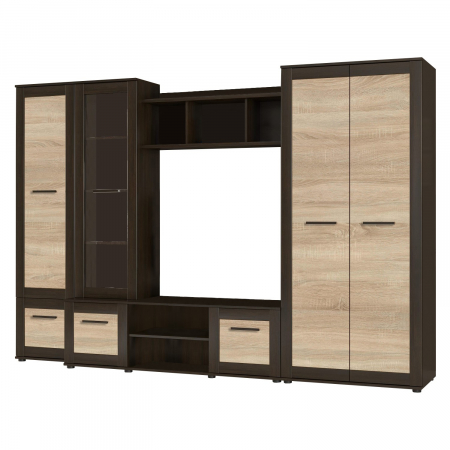 Living Kongo, Wenge + Sonoma, 300x52x203 cm [1]