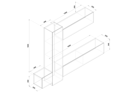 MOBILIER LIVING - Living MP6 Stejar Sonoma + Gri ciment, Antracit, Alb mat Sonoma+Gri ciment