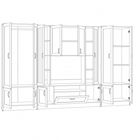 Living Natalia, 320x51x200 cm, Stejar K002 [2]