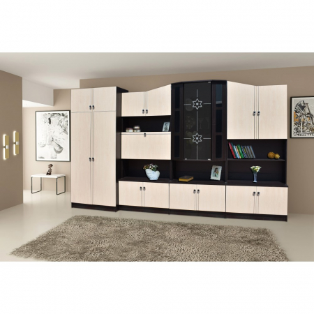 MOBILIER LIVING - LIVING OSCAR RO, WENGE + MESTEACAN 360x52x207CM