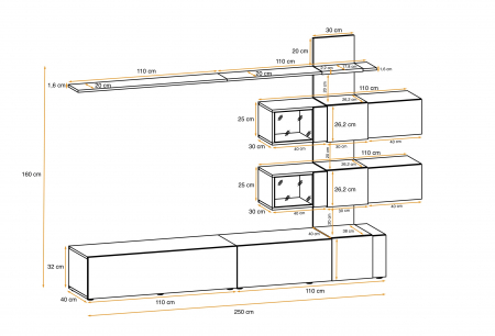 Living Quill Alb Lucios + Nuc 250x40x160 cm [7]