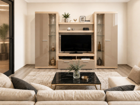 MOBILIER LIVING - Living Sonata Sonoma Cappuccino 280x43x197 cm