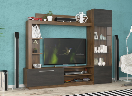 Living Trento Nuc+Wenge 204x35x177 cm [0]