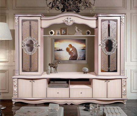 MOBILIER LIVING - Living Versailles MDF Stejar Alb  240X50X195 cm