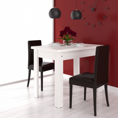 Masa Bucatarie KC-6 Ro Alb 100x67x77 cm [0]