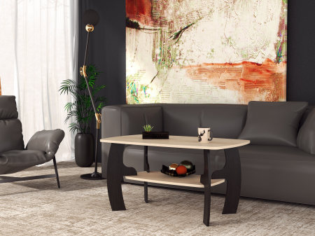 MIC MOBILIER - Masa Cafea Malva Wenge+Milk