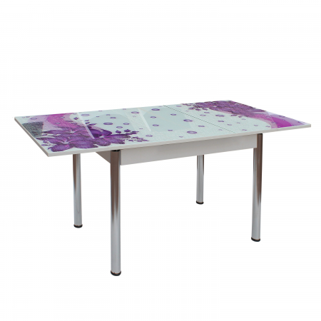 Masa bucatarie - Masa Sticla TIP 2-0034, 130x80x75 cm, Mov