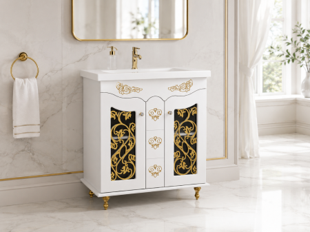 Mască baie cu lavoar Pearl 800 Aur