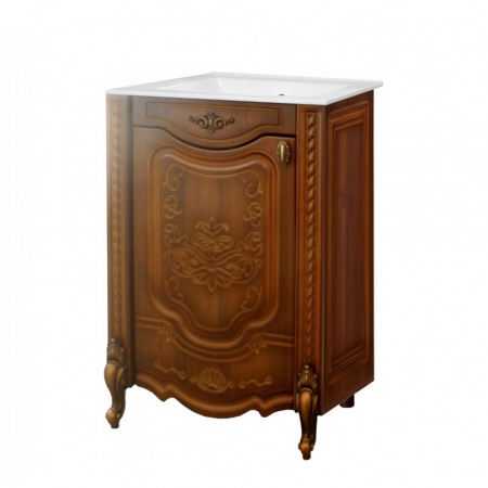 Masca baie + lavoar Venice, 62x90x47cm, Nuc [0]