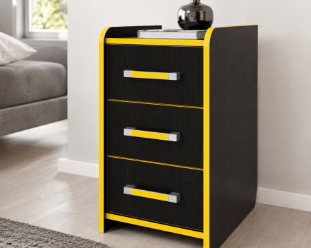 MOBILIER BIROU - Noptiera Birou PC KL 9.3 Wenge Galben
