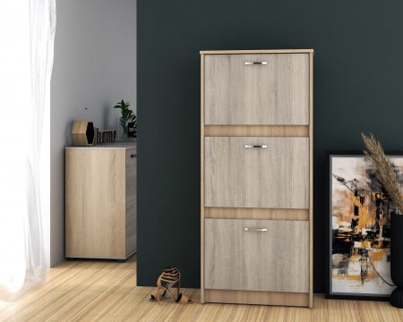 Pantofar 800 3s Ro, 80x26x127 cm, Sonoma/Trufe [0]