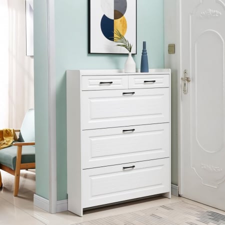 Pantofare - Pantofar H100 MDF White 100x24x120cm