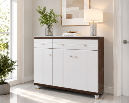 Pantofare - Pantofar MDF Vela crem deschis 120x33x100 cm