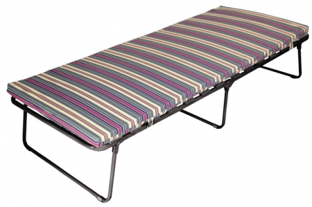 Pat dormitor - Pat Metalic Pliant Verona C401, 194x79x39 cm, Maro