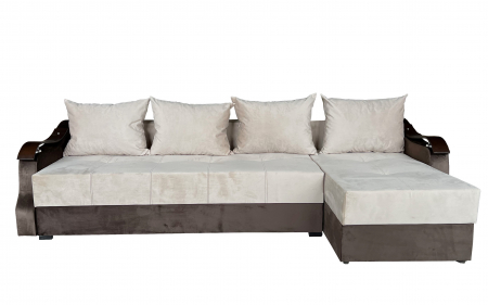 MOBILIER TAPITAT - Coltar Extensibil Dana, 300X145X70 cm, Maro, Crem