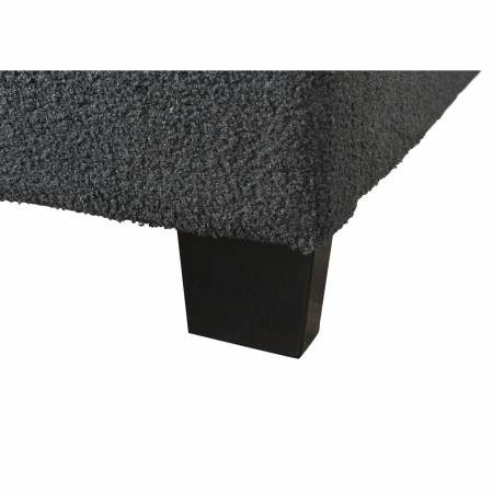 Pat tapitat Comfort 1 cu LED, 160x200, cadru din lemn cu somiera fixa, culoare Gri [4]